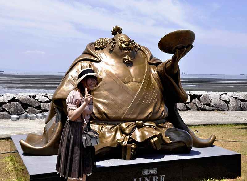 ‘One Piece’ statues serve as symbol of Kumamoto Pref. quake recovery