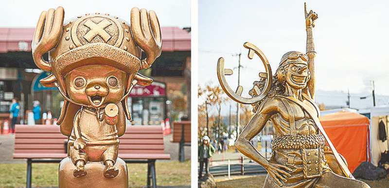 ‘one Piece Statues Serve As Symbol Of Kumamoto Pref Quake Recovery The Japan News
