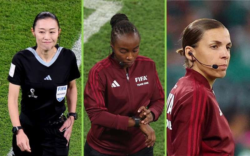 CAEN, 16-02-2022 ,Stade Michel d'Ornano Tournoi de France, Dutch  Eredivisie, Season 2021/ 2022,referee Stephanie Frappart during the match  Brasil - Netherlands (women) 1-1 (Photo by Pro Shots/Sipa USA) *** World  Rights Except