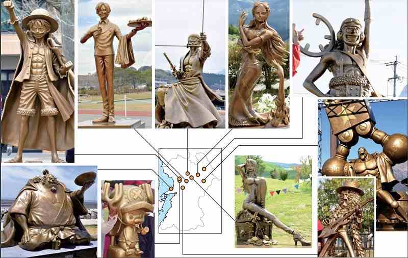 Kumamoto's One Piece Statues - Explore Kumamoto