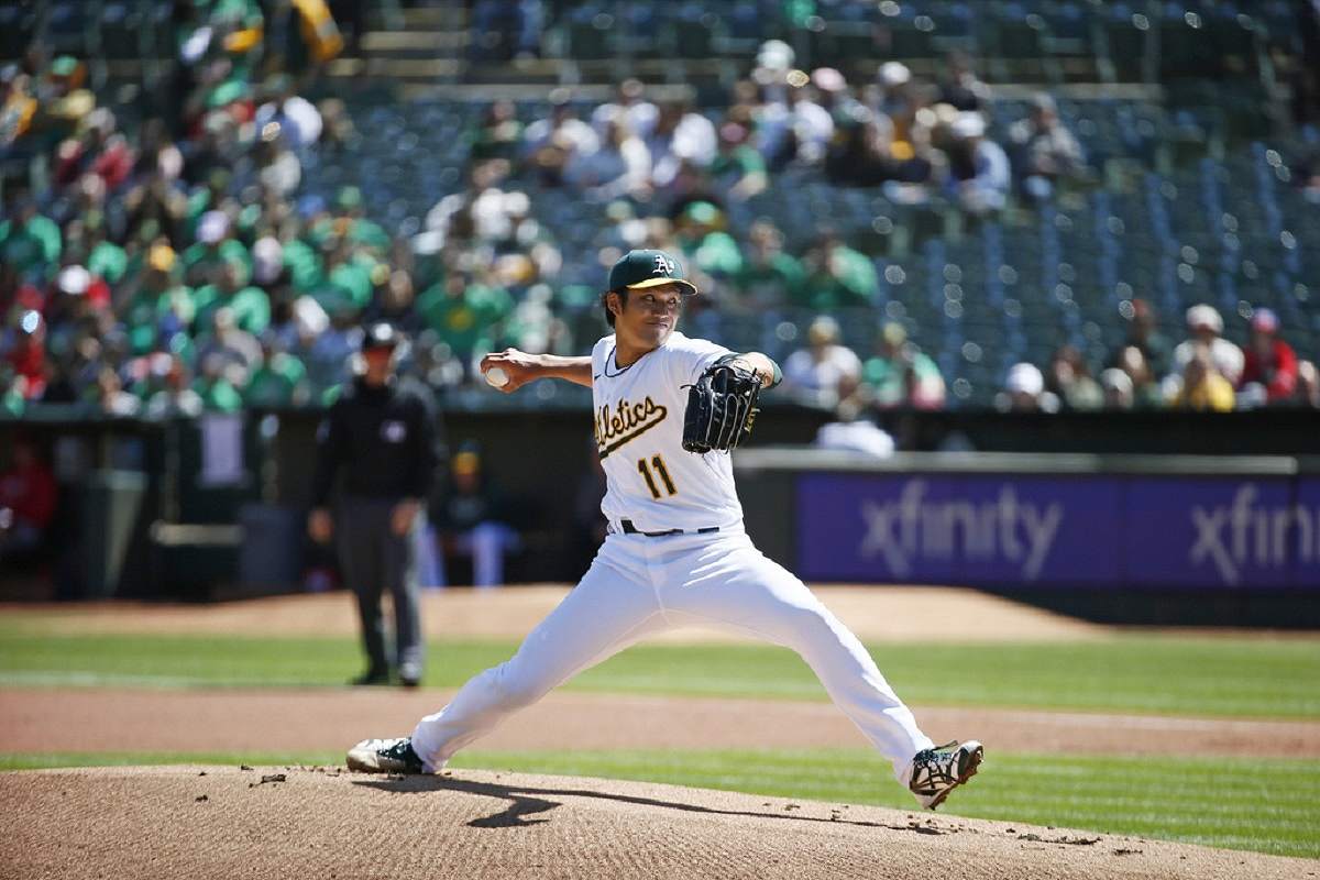 Angels score 11 in 3rd inning, thump Shintaro Fujinami and A's 13-1