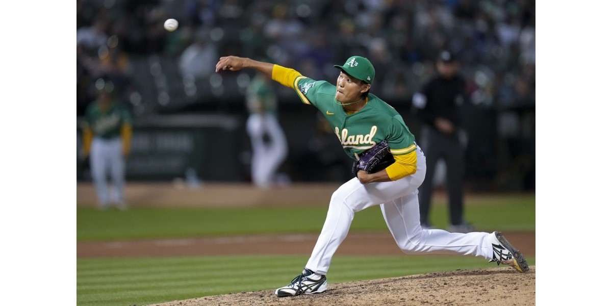 J.J. Bleday of the Oakland Athletics reacts after hitting a ground