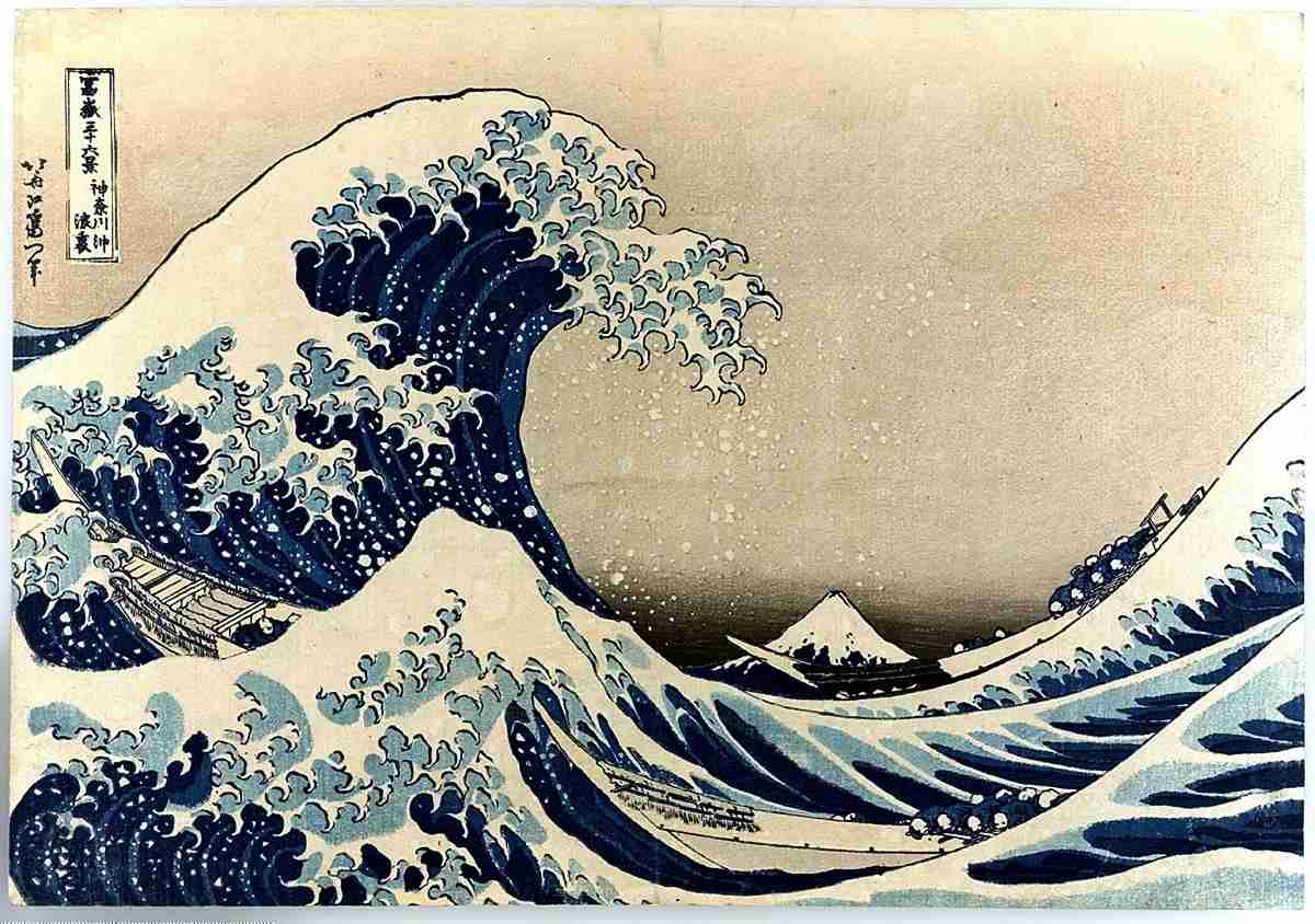 La grande vague de Kanagawa : POSCA, aquarelle, en - Cultura