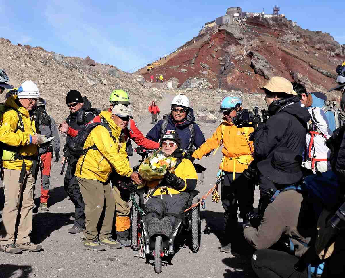 90-Year-Old Adventurer Yuichiro Miura Reaches Summit of Mt. Fuji in  Wheelchair - The Japan News