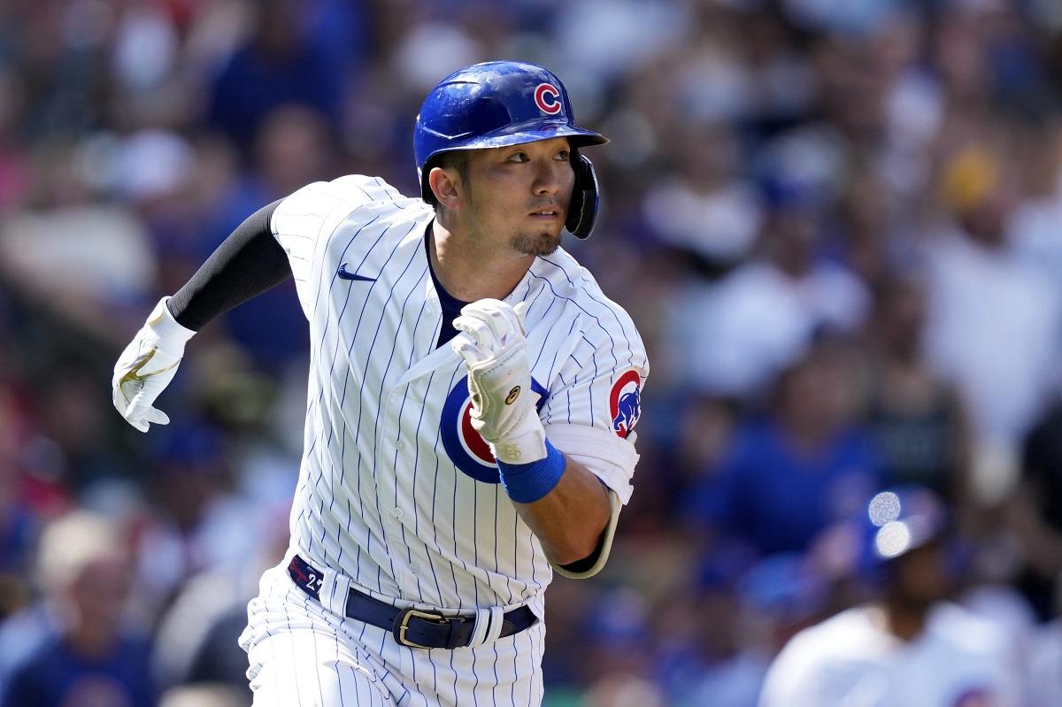 Chicago Cubs right fielder Seiya Suzuki (27) in the second inning