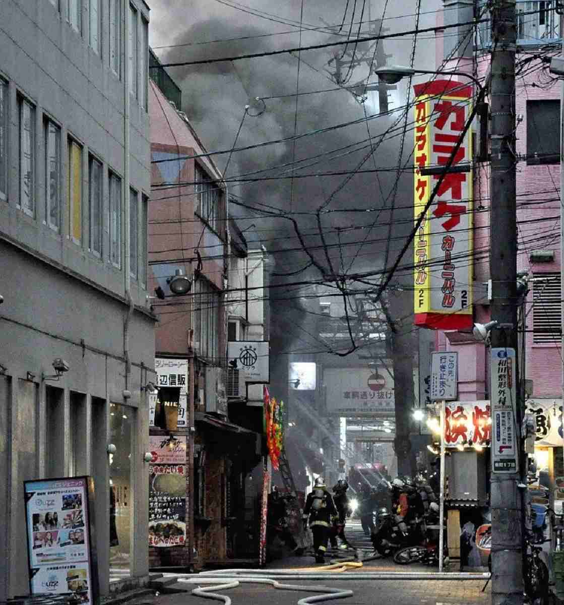 Fire in Dining District in Kitakyushu Spreads to More Buildings; 30  Firetrucks Dispatched - The Japan News