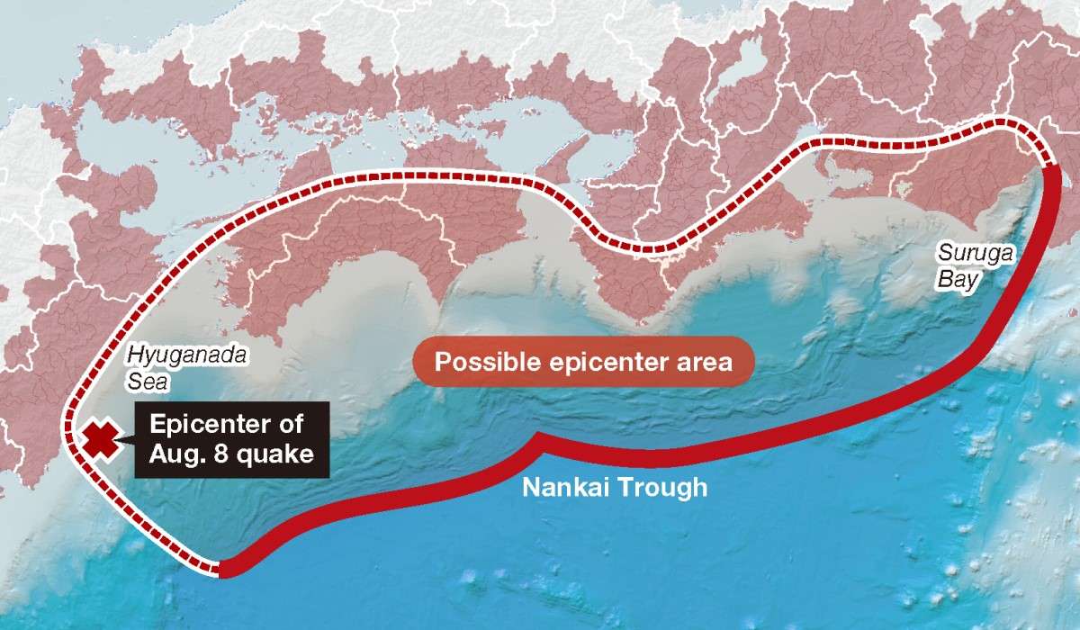 Nankai Trough Megaquake Tsunami could Hit in 2 Minutes; Japan Authorities  Urge Caution after Recent Earthquake - The Japan News