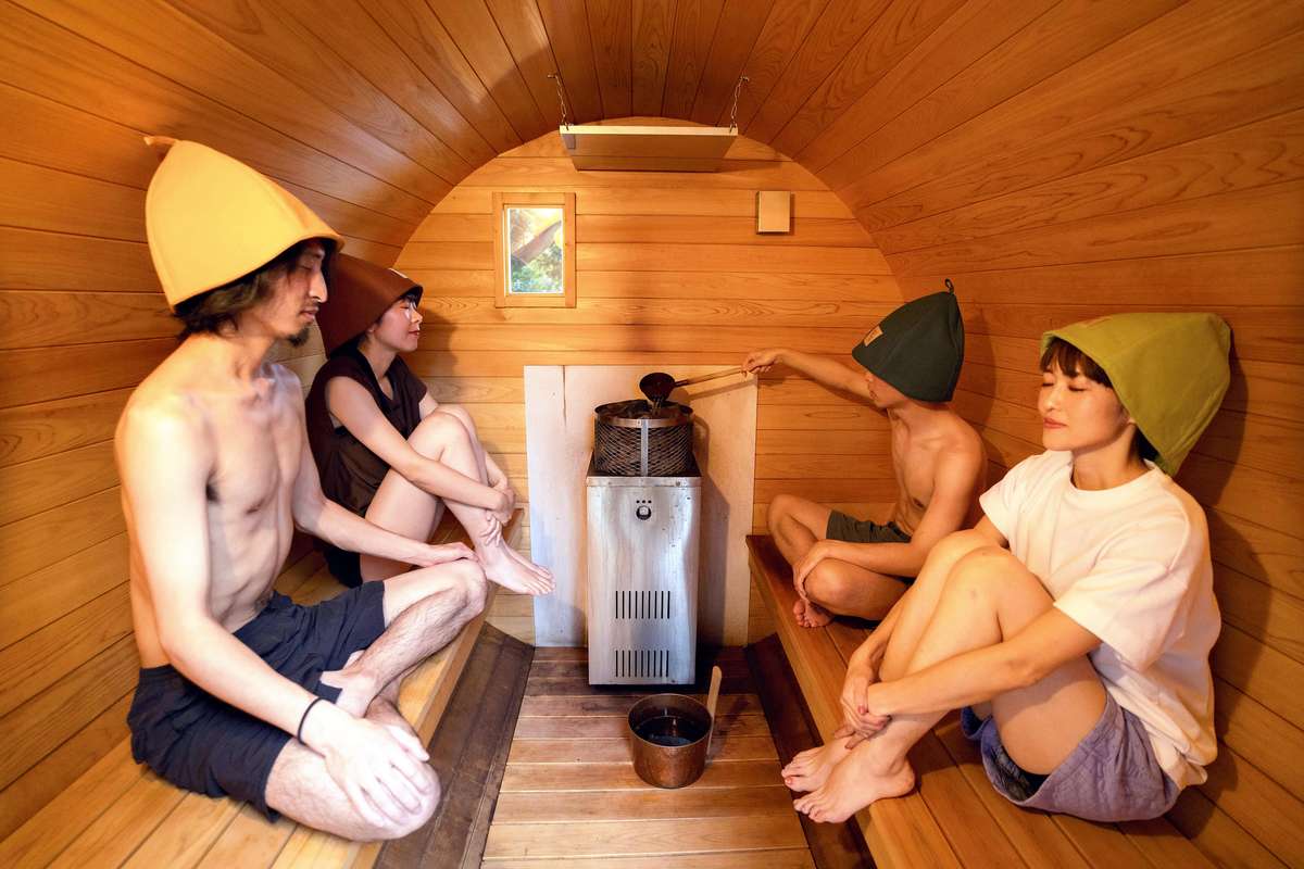 Japanese Tea Promoted Through Sauna Experience Giving Relaxation to Body, Mind