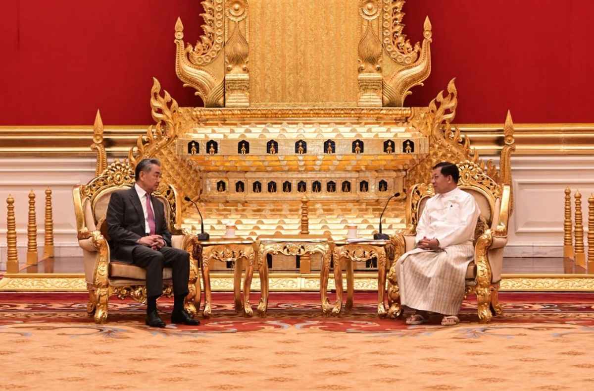 China’s Top Diplomat Meets Leader of Myanmar’s Military-Backed Government on Regional Tour